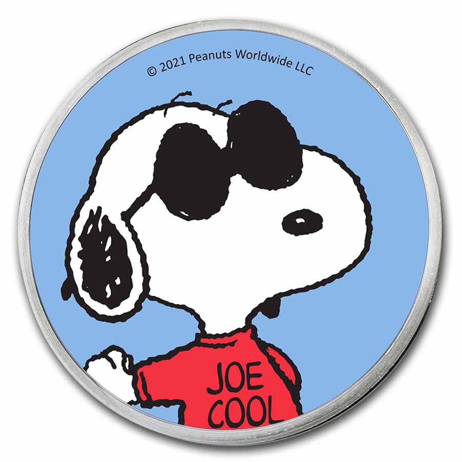 Peanuts® Joe Cool 50th Anniversary 1 oz Colorized Silver | eBay